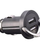 Conector mechero automóvil USB doble (negro)